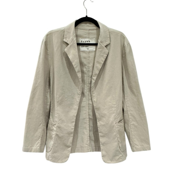 Frank & Eileen Dublin Tailored Blazer Italian Performance Linen Cement Small - Picture 6 of 12